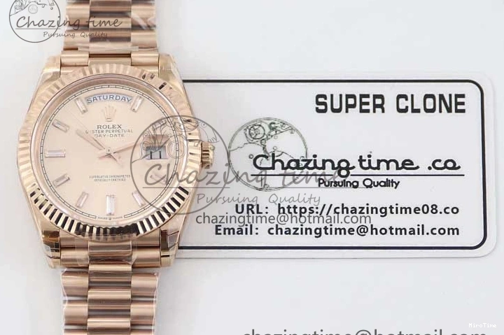 MiroTime 1230 AllSeason Day Date 40mm RG 904L Steel TWF 1:1 Best Edition RG Crystal Dial on RG Bracelet A 2350